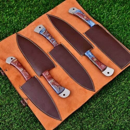 Knife Set, Kitchen Knives,camping Knife, Handmade Knife, Handforged Knife Set, Chef Knife Set, Handmade Custom Knife 2.jpg