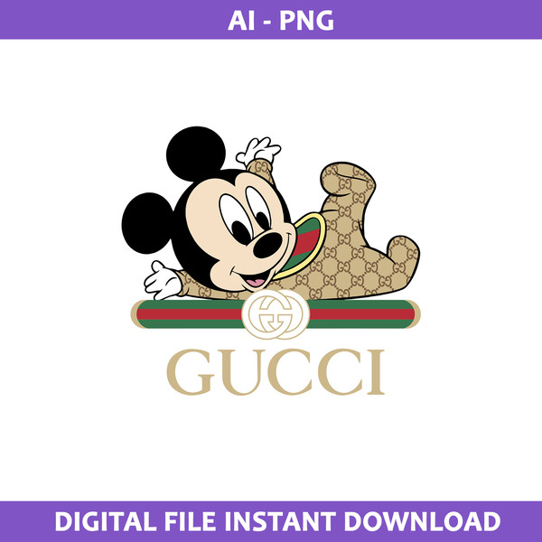 Gucci Baby Mickey Png, Disney Gucci Png, Gucci Logo Png, Mic - Inspire ...