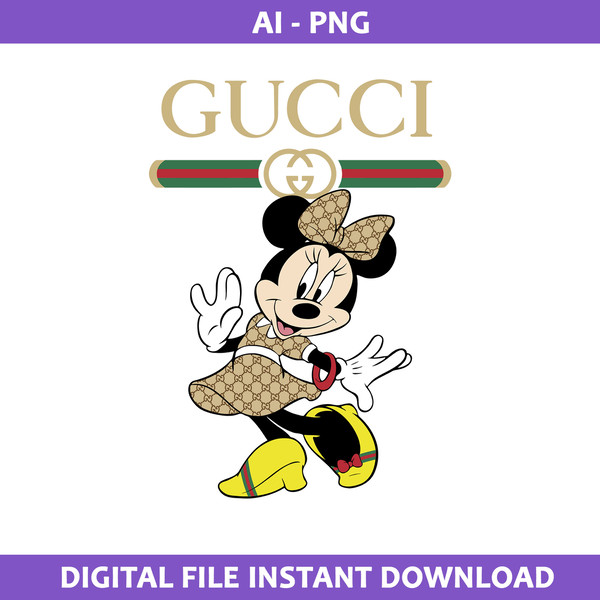 Minnie Gucci Png, Gucci Logo Png, Minne Mosue Png, Disney Gucci Png, Ai  Digital File