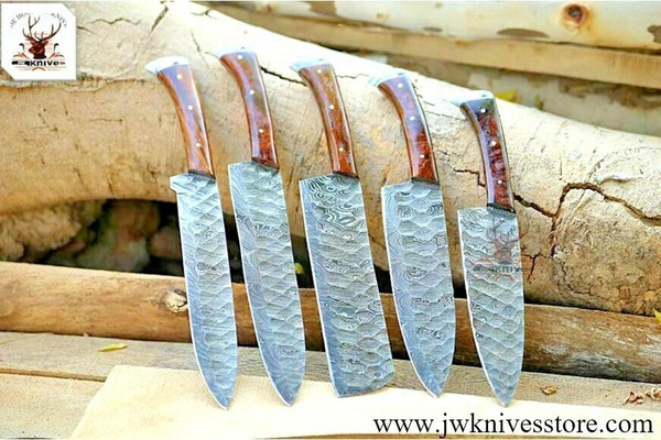 Kitchen Knives Set, HandForged Knife, Hunting Knife, Damascus knife, Survival Knife 2.jpg