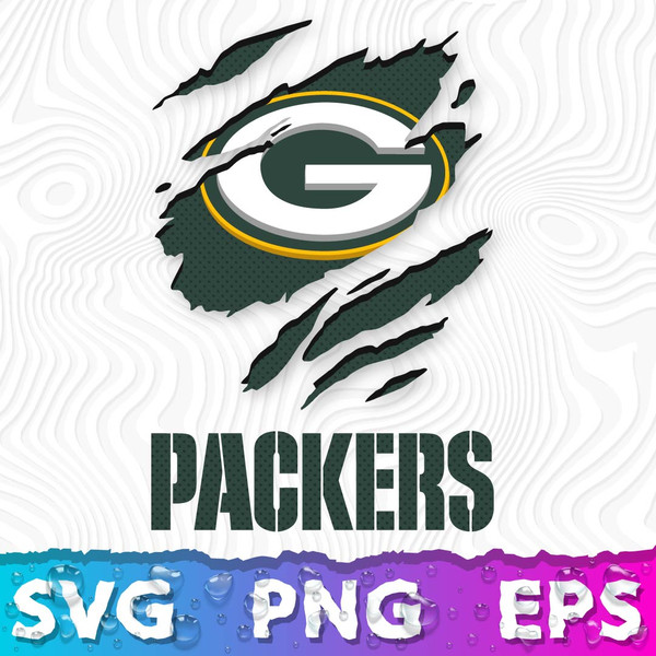 Green Bay Packers Ripped Logo SVG - Inspire Uplift