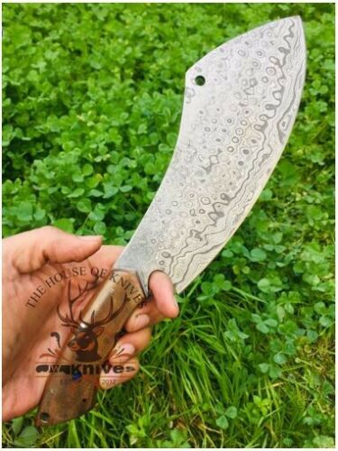 Butcher Knife, Chef Cleaver, Chopper Knife, Handmade Forged Steel Cleaver Knife Traditional Chinese Chef Micarta Handle, Camping Knife, Handmade Knife 3.jpg