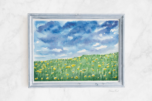 FieldWithYellowFlowers_NinaFert_Etsy_framed.jpg