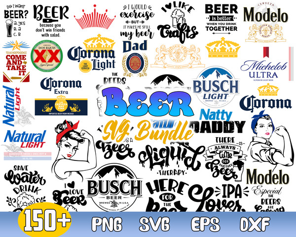 Beer Bundle Svg, Beer Svg, Alcohol Quotes Svg, Beer Brand Logo Svg, Png Dxf  Eps File.jpg