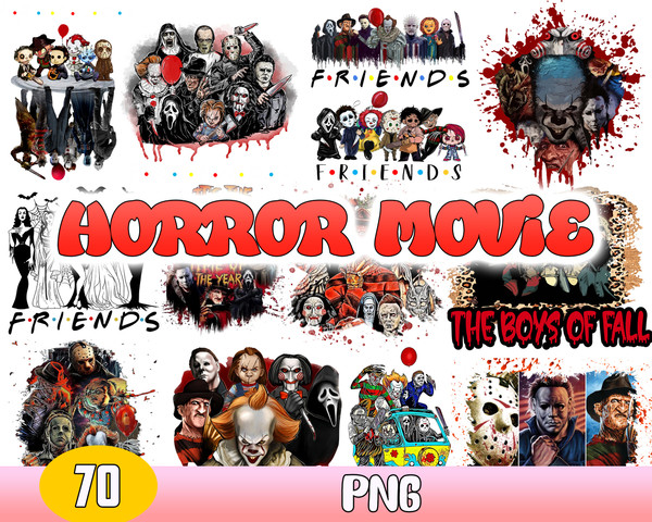 Horror Movie Bundle Svg, Halloween Horror Svg, Horror Movie Character Svg, Instant Download.jpg