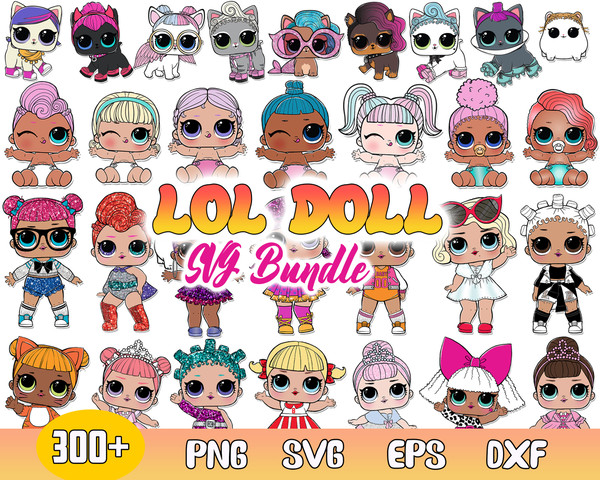 LOL Surprise Dolls Bundle Svg, Baby Doll Svg, Lol Doll Svg, Lol Doll Kis Svg, Instant Download .jpg