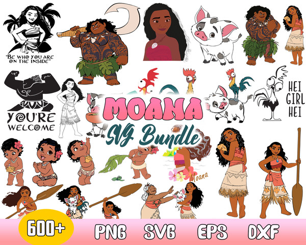 Moana Bundle Svg, Baby Moana Svg, Moana Disney Princess Svg, Moana Clipart, Cut File.jpg