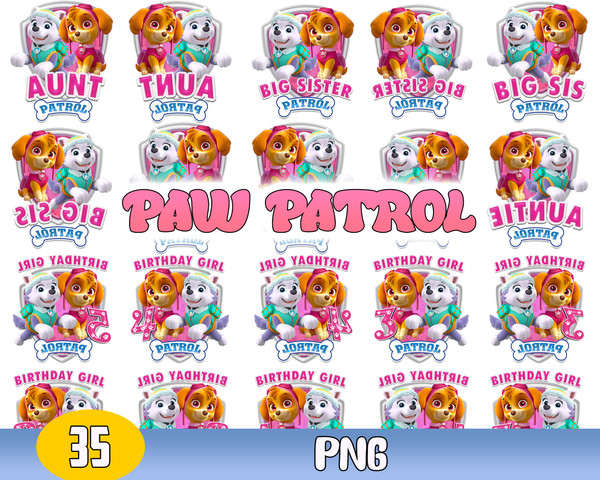 Paw Patrol Birthday Bundle Svg, Paw Patrol Svg, Paw Patrol Famliy, Paw Patrol Cricurt, Instant Download.jpg