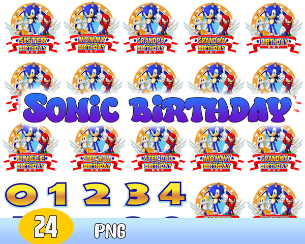 Sonic Birthday Bundle Svg, Sonic Birthday Svg, Sonic Svg, The Hedgehog Svg Png Dxf Eps File.jpg