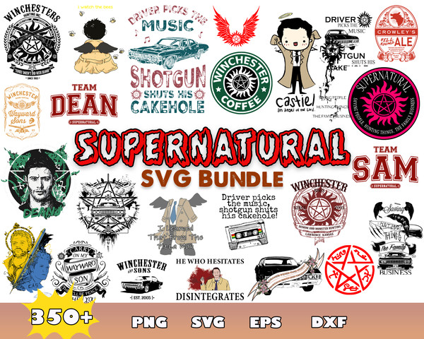 Supernatural Bundle Svg, Supernatural Winchester Sons Svg, Supernatural TV Series Svg.jpg