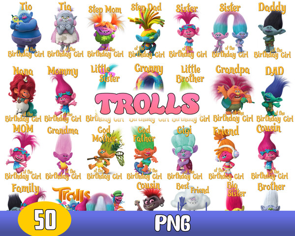 Trolls Bundle Vector, Trolls Svg, Trolls Character Svg, Trolls Family Svg, Cut files for Cricut.jpg