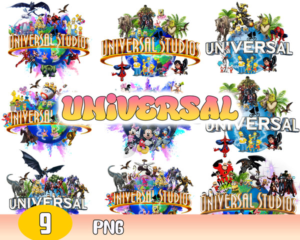 Universal Studios Bundle Png, Universal Studios Png, Squad Vacation Png, Instant Download.jpg