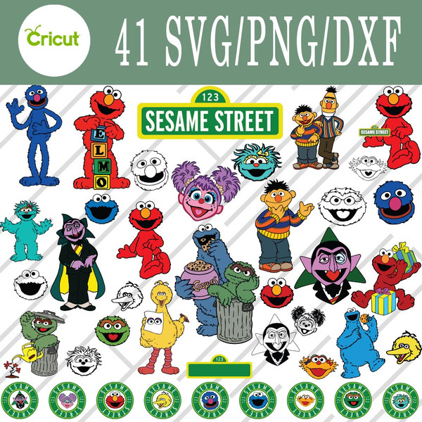 Sesame Street SVG, PNG, DXF