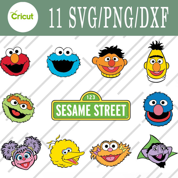 Sesame Street Face svg, Sesame Street Face bundle svg - Inspire Uplift