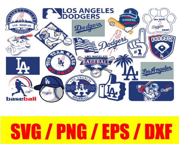Los Angeles Dodgers logo, bundle logo, svg, png, eps, dxf