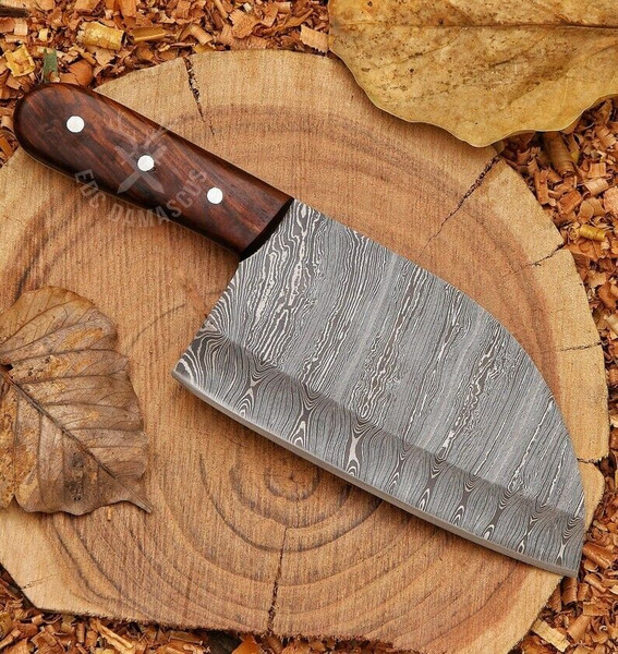 Handmade Damascus Steel Kitchen Knife/steak Knife/ Cleaver