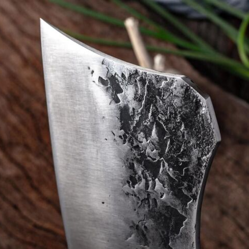 Handmade Carbon Steel Butcher Cleaver Steak Knife Chinese Chef Meat Chopper, HandForged Knife, Hunting Knife, 3.jpg
