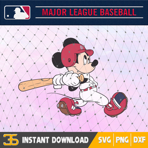 St. Louis Cardinals Disney Mickey Mouse Team SVG, MLB SVG, Disney SVG, Cut  Files, Cricut, Clipart, Silhouette, Printable