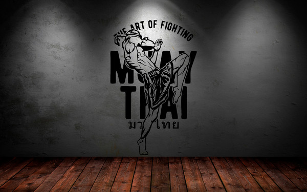 muay-thai-sticker-thai-boxing-gym-the-martial-art-of-thailand