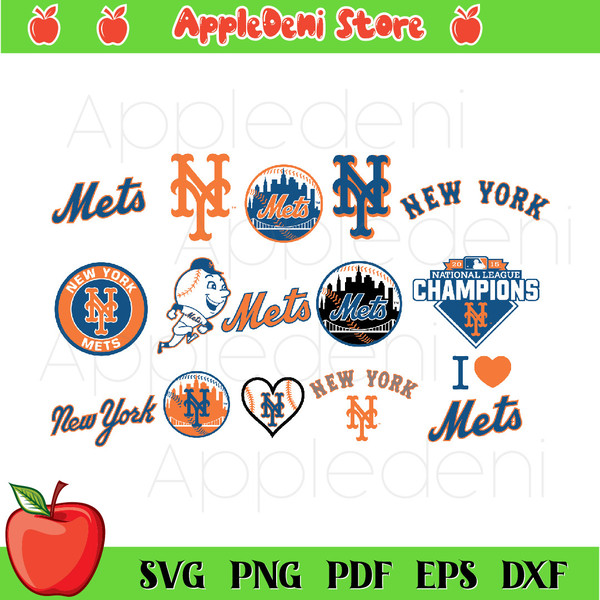 New York Mets Baseball MLB Team Svg Digital File