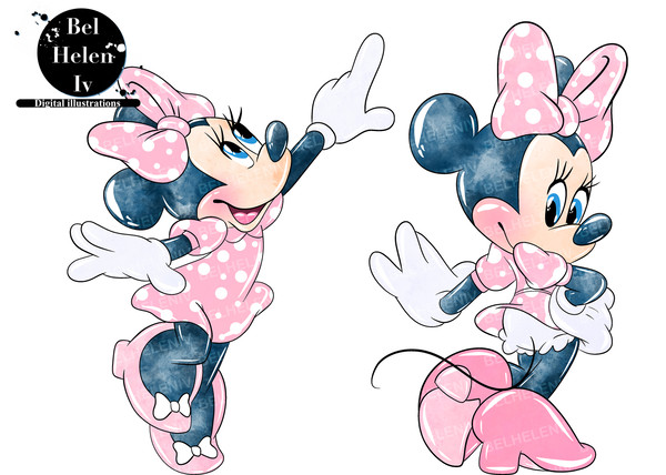Minnie Watercolor, Minnie Mouse Clipart, Minnie Watercolor Clipart, Minnie  Mouse Png, Minnie Clip Art, Minnie Png, Minnie Mouse, Minnie 