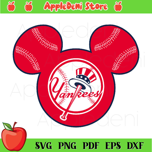New York Yankees Mickey Mouse x New York Yankees Baseball Jersey W