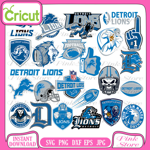 Detroit Lions bundle, Detroit Lions Football Team Svg, NFL - Inspire Uplift