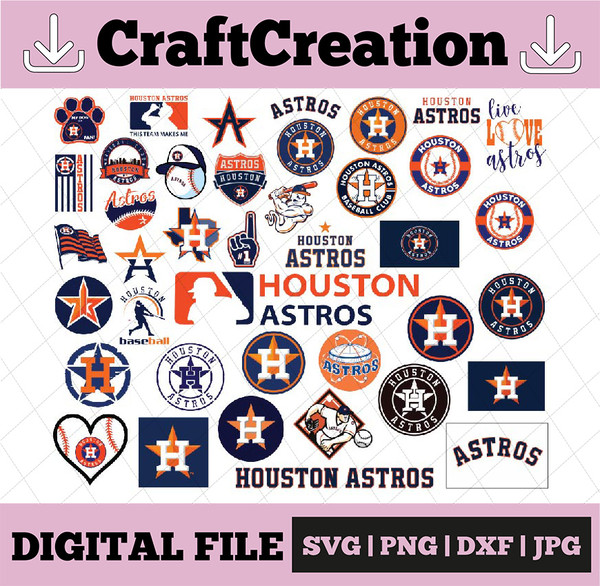 Houston Astros Cricut cut file, Silhouette cutting file,Premium Quality