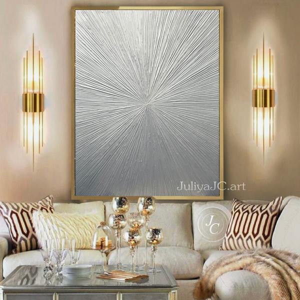 Silver-sparkly-abstract-wall-art-original-painting-silver-rays-textured-artwork.jpg