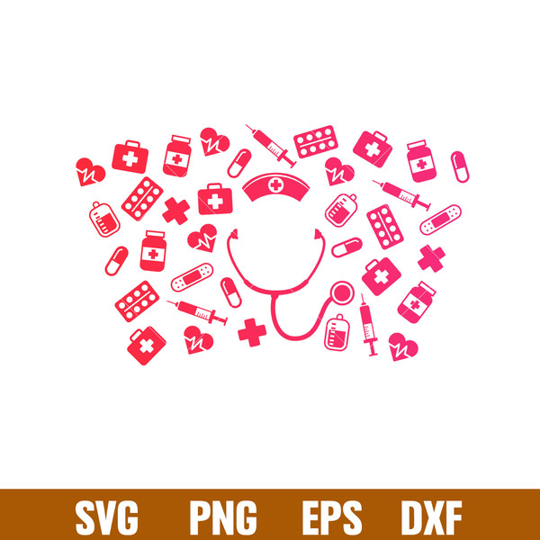 Nurse Doctor Full Wrap, Nurse Doctor Full Wrap Svg, Starbucks Svg, Coffee Ring Svg, Cold Cup Svg,png,dxf,eps file.jpg