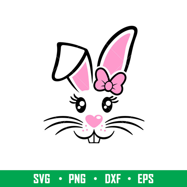 Easter Bunny Girl, Easter Bunny Girl Svg, Happy Easter Svg, Easter egg Svg, Spring Svg, png, dxf, eps file.jpeg