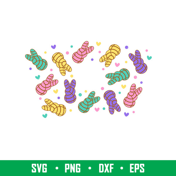 Easter Peeps Conchas Full Wrap, Easter Peeps Conchas Full Wrap Svg, Starbucks Svg, Coffee Ring Svg, Cold Cup Svg, png, dxf, eps file.jpeg