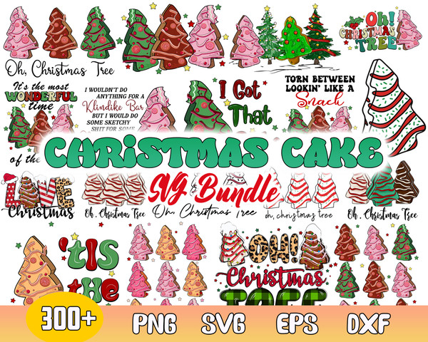 Christmas Tree Cake Bundle Svg, Christmas Cake Svg, Christmas Tree Svg, Christmas Svg.jpg