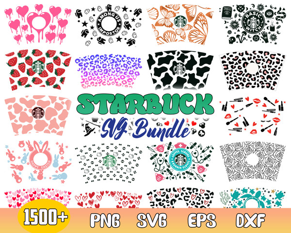 Starbucks Warp Bundle Svg, Starbucks Warp Svg, Coffee Full Warp Svg .jpg