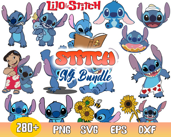 Stitch Bundle Svg, Lilo and Stitch Svg, Stitch Svg, Disney Svg Stitch Disney Clipart.jpg