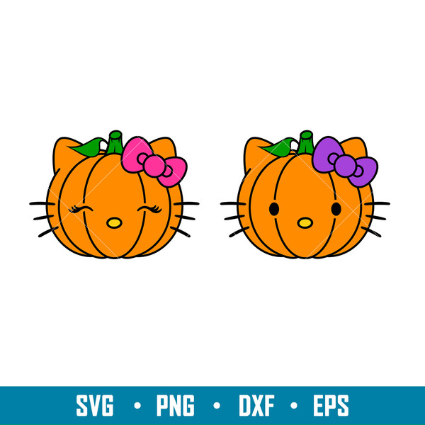 Hello Kitty With Pumpkin Svg, Halloween Svg, Cut File, Cricut, Png