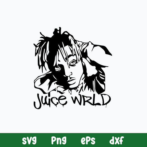 Juice WRLD Svg, Juice WRLD Rapper Svg  Png Dxf Eps File.jpg