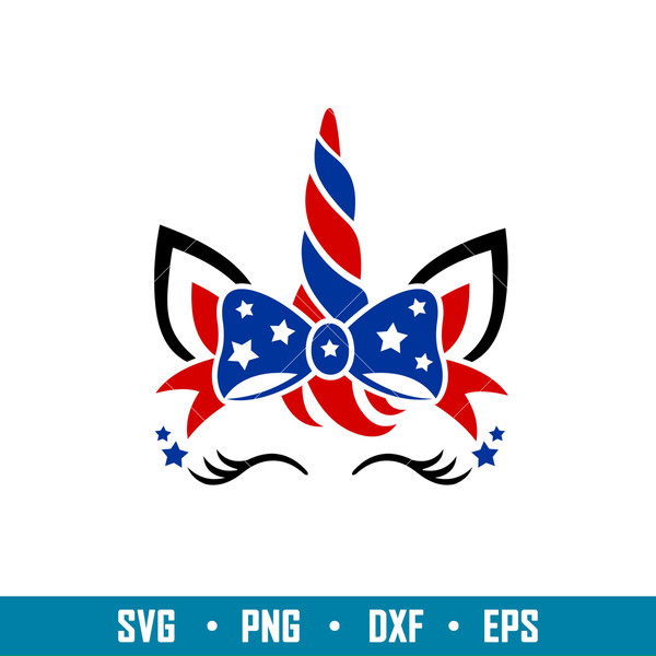 Mericorn, Mericorn Svg, 4th of July Svg, Patriotic Svg, Independence Day Svg, USA Svg, png,dxf,eps file.jpg