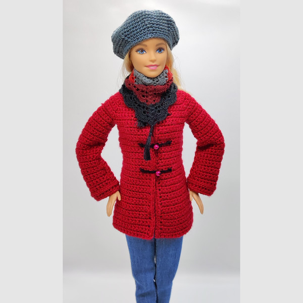 Coat Crochet for Barbie Doll   Outfit for Barbie doll