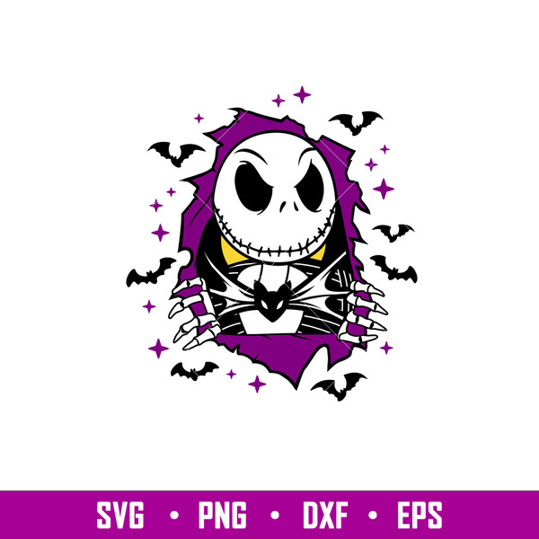 Jack Skellington, Jack Skellington Svg, Halloween Svg, Spooky Season Svg, Trick or Treat Svg, png, dxf, eps file.jpg