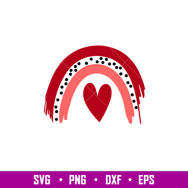 Love Rainbow, Love Rainbow Svg, Valentine’s Day Svg, Valentine Svg, Love Svg, png,dxf, eps file.jpg