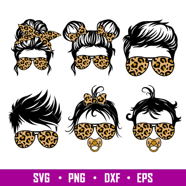 Mom Dad Kid Baby Life Bundle, Mom Life, Dad Life, Kid Life, Baby Life Bundle Svg, Leopard Mom Life Svg, Bun Hair Svg, Messy Bun Svg, png,eps,dxf file.jpg