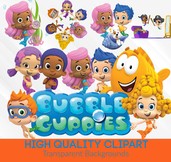 bubble guppies instant download png clipart.png