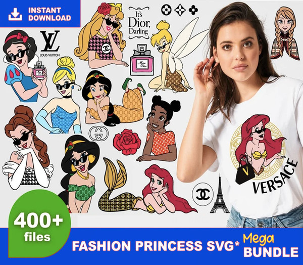 Disney Princess Fashion Brand SVG Bundle (FSD-A55) 