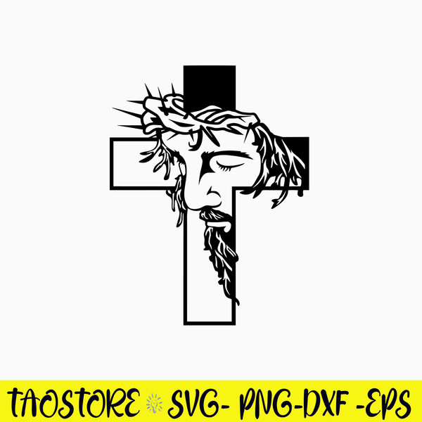 Jesus Cross Svg Christian Cross Svg, Png Dxf Eps File.jpg