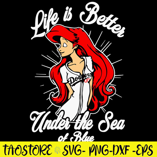 Kife Is Better Under The Sea Of Blue Svg, Mermaid Svg, Png Dxf Eps File.jpg