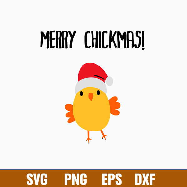 Merry Chickmas Svg, Chicken Christmas Svg, Png Dxf Eps File.jpg