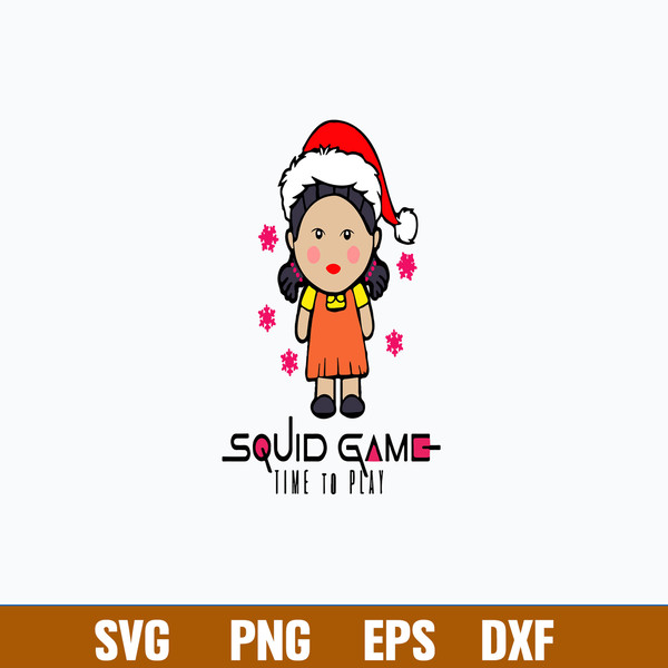 Squid Game Time To Play Svg, Squid Game Christmas Svg, Png Dxf Eps File.jpg