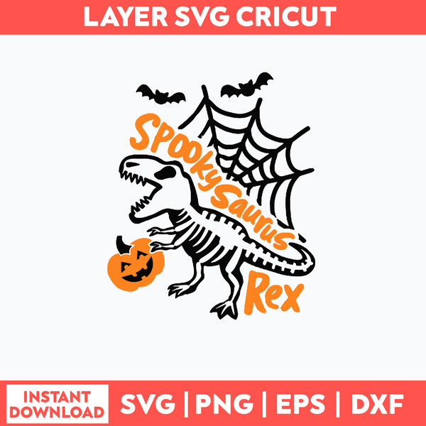 Spooky Dinosaurus Svg, Dinosaurus Halloween Svg, Png Dxf Eps File.jpg