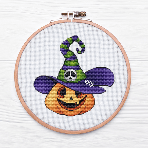 Witch Hat Cross Stitch Project